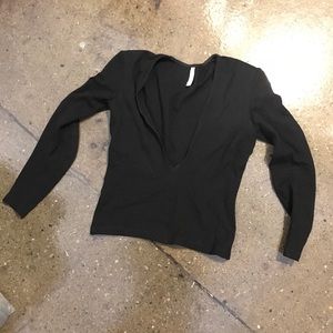 Black low cut American apparel fun top